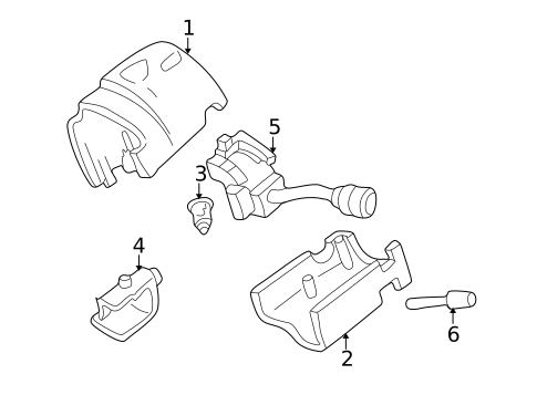 Shroud, Switches & Levers for 2004 Ford Excursion #0