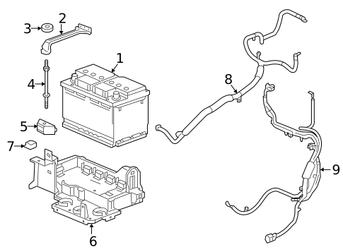 Battery & Related Components for 2019 Chevrolet Colorado #0