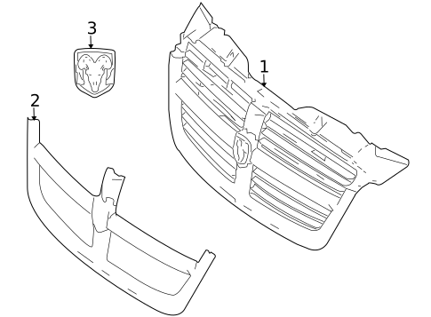 Grille & Components for 2009 Dodge Sprinter 2500 #0