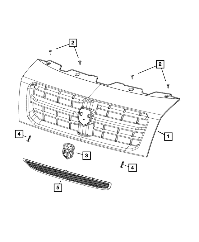 68767968AA - Exterior Ornamentation: Radiator Grille for Mopar Image