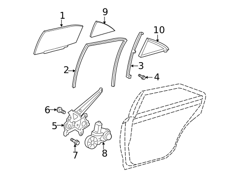 Rear Door for 2010 Toyota Camry #0