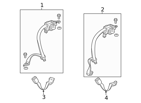 Rear Seat Belts for 2012 Honda Crosstour #0