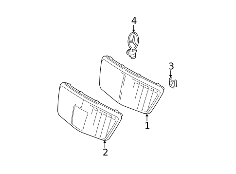 Grille & Components for 2003 Mercedes-Benz E55 AMG #0