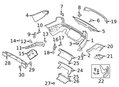 Bumper & Components - Rear for 2021 Land Rover Range Rover Sport #0