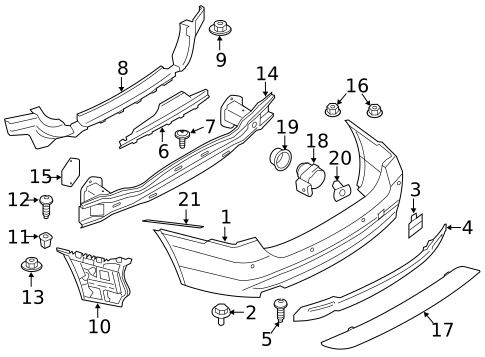 Bumper & Components - Rear for 2019 BMW 340i GT xDrive #1