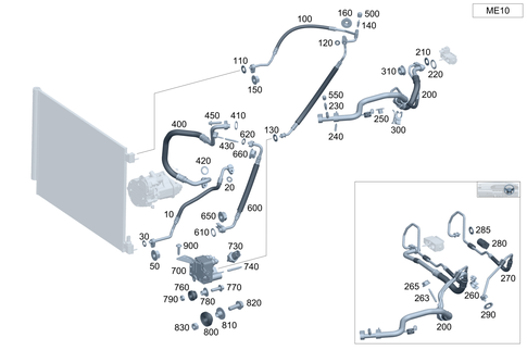 Refrigerant Line Routing for 2025 Mercedes-Benz GLC350e #0