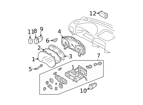Cluster & Switches for 2007 Subaru Impreza #0