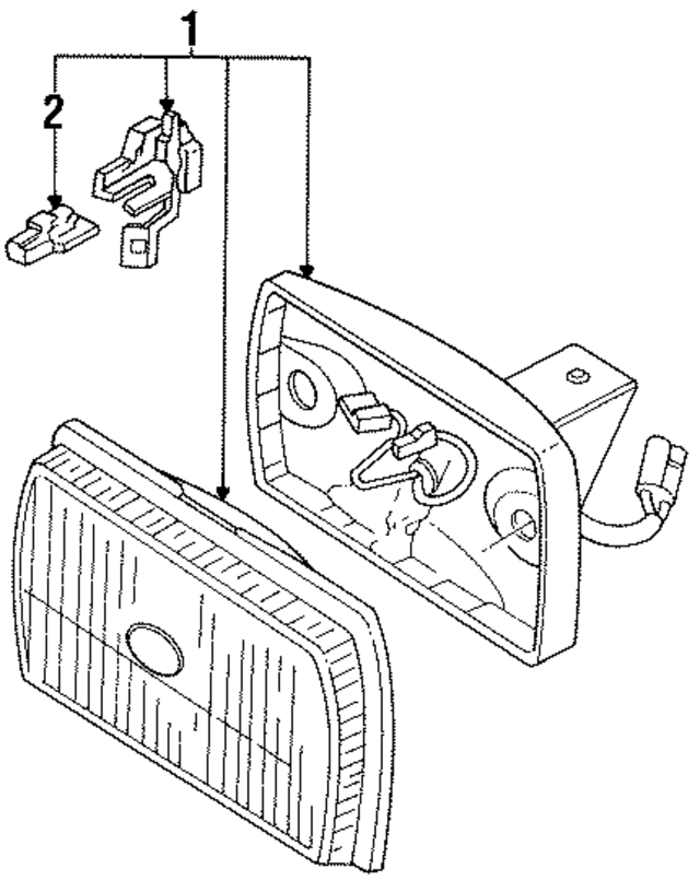 F4JY15200A - Electrical: Fog Lamp Assembly for Mercury: Capri Image