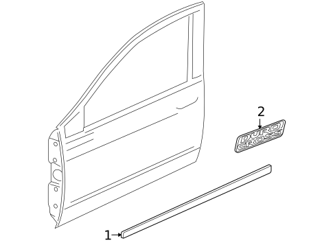 Exterior Trim - Front Door for 2009 Mitsubishi Raider #0