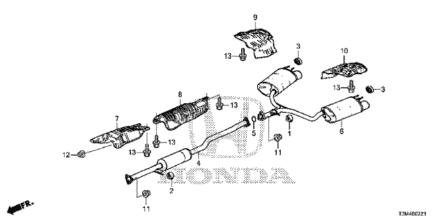 Muffler (V6) for 2017 Honda Accord #0