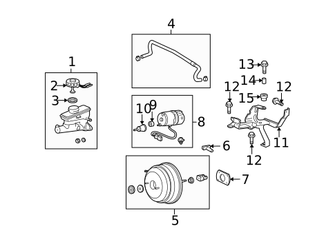 Master Cylinder - Components On Dash Panel for 1999 Acura RL #0