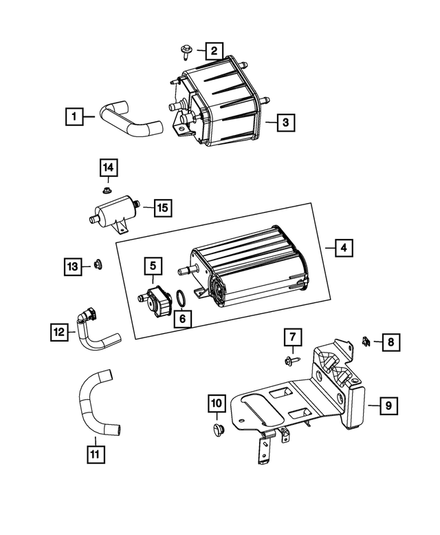 52121718AB - Emission Controls: Filter To Canister Hose for Mopar Image