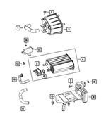 52121718AB - Emission Controls: Filter To Canister Hose for Dodge: Ram 1500, Ram 2500, Ram 3500 | Ram: 1500, 2500, 3500 Image