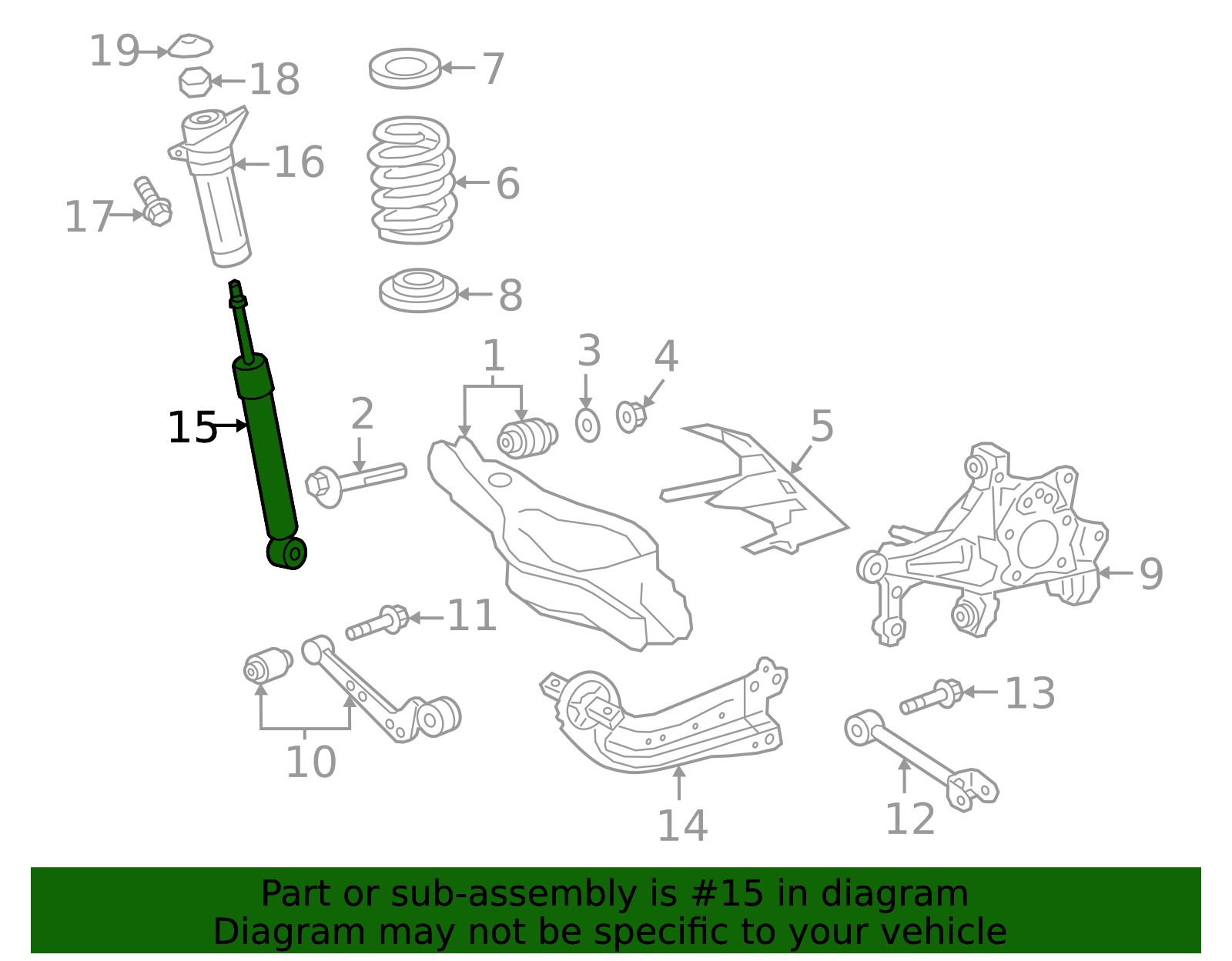 OEM 2019-2025 Toyota Shock Absorber Part # 48530-8Z093 | Modern