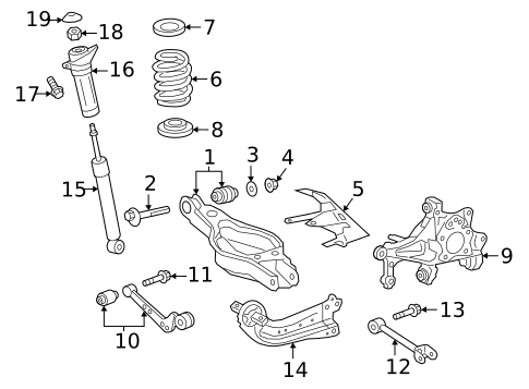 Rear Suspension for 2022 Toyota RAV4 #2