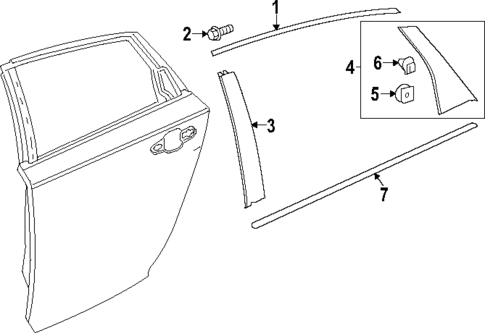 Exterior Trim - Rear Door for 2023 Honda Accord #0