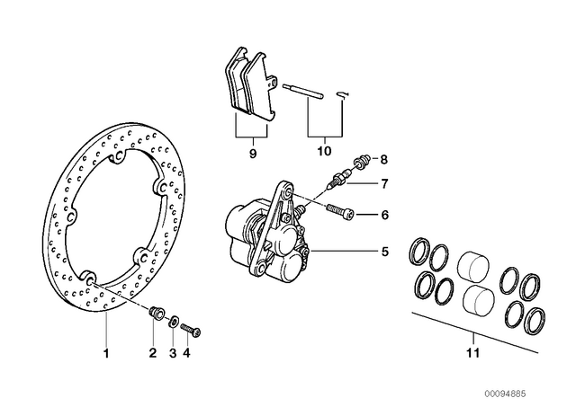 34112333045 - : Brake Pads Kit for BMW-Motorrad Image