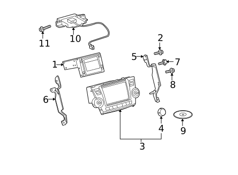 Navigation System Components for 2010 Toyota Highlander #1