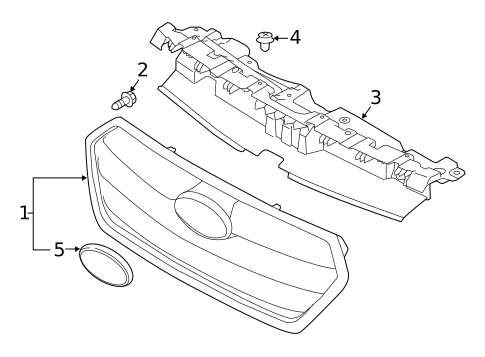 Grille & Components for 2019 Subaru Legacy #0