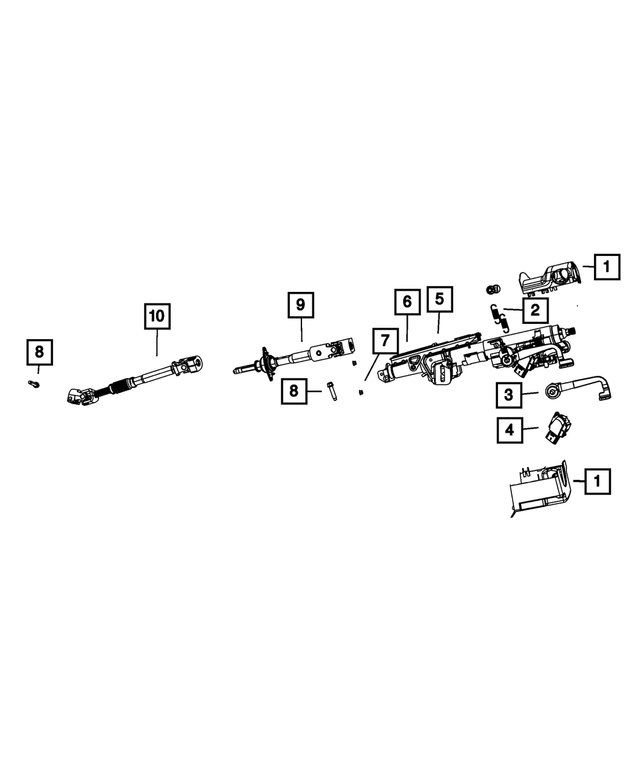 6MD37XDVAA - Steering: Steering Column Shroud for Mopar Image image