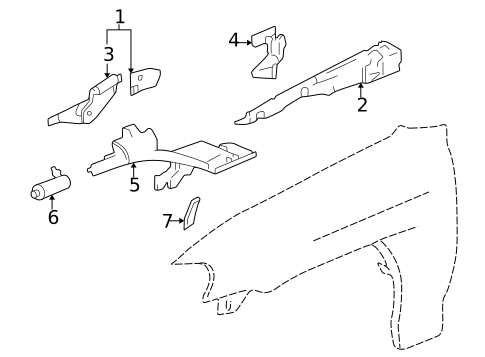 Structural Components & Rails for 2004 Honda Insight #0
