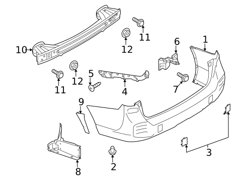 Bumper & Components - Rear for 2023 Subaru Outback #0