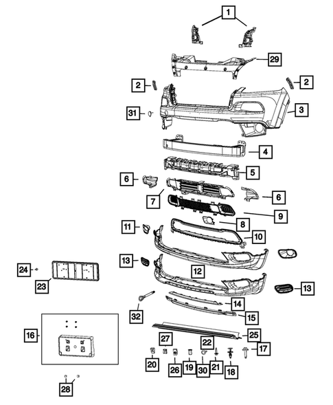 Front Bumper and Fascia for 2014 Jeep Cherokee #0