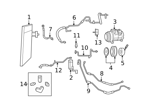 Condenser, Compressor & Lines for 2010 Dodge Grand Caravan #0