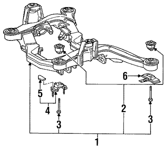 1403303542 - Suspension: Sub-frame Unit for Mercedes-Benz Image