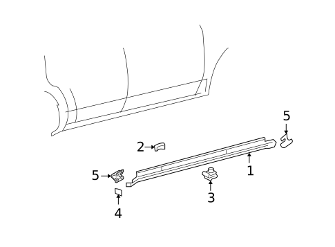 Exterior Trim - Pillars for 2008 Mercury Sable #0