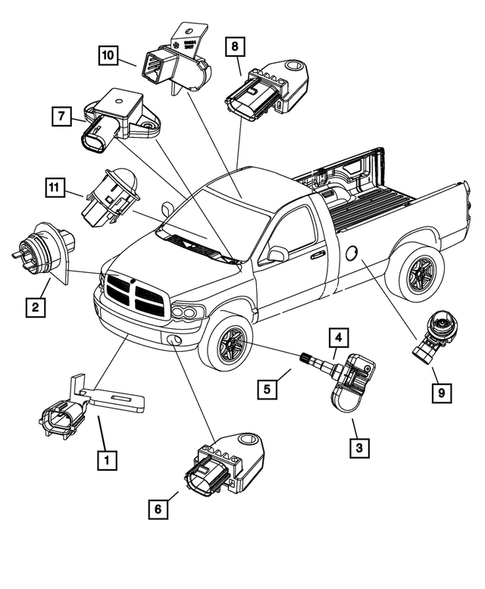 Sensors for 2011 Ram 1500 #0