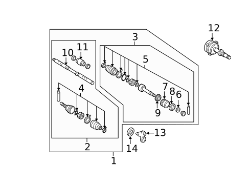 Drive Axles for 2006 Nissan Murano #0
