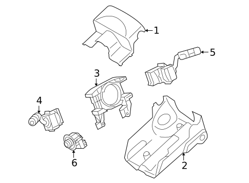 Shroud, Switches & Levers for 2013 Land Rover LR4 #0