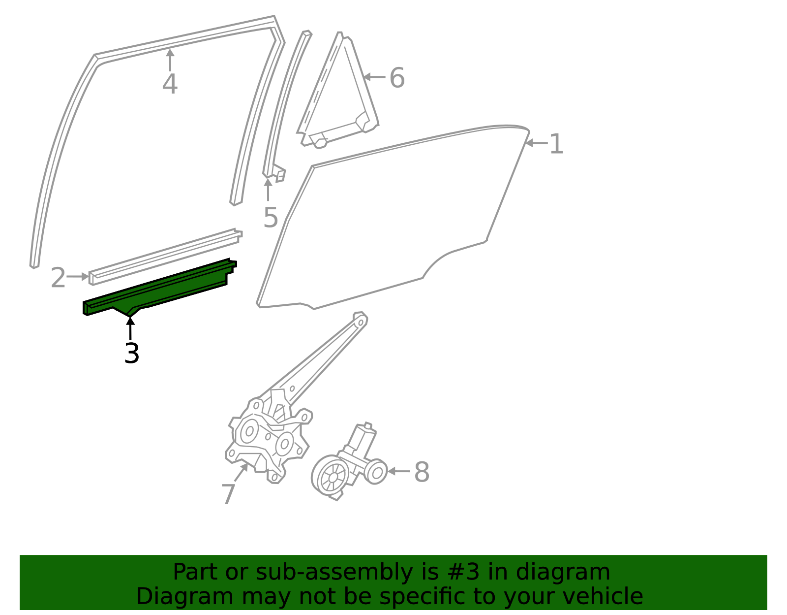69906-12190 - Movable Glass Channel - 2016-2018 Toyota | Lithia Toyota ...