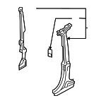 4M0809223D - Body: Center Pillar Reinforced for Audi Image image