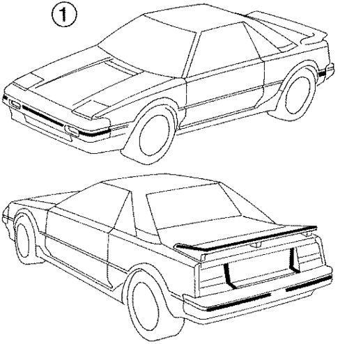 Stripe Tape for 1985 Toyota MR2 #0