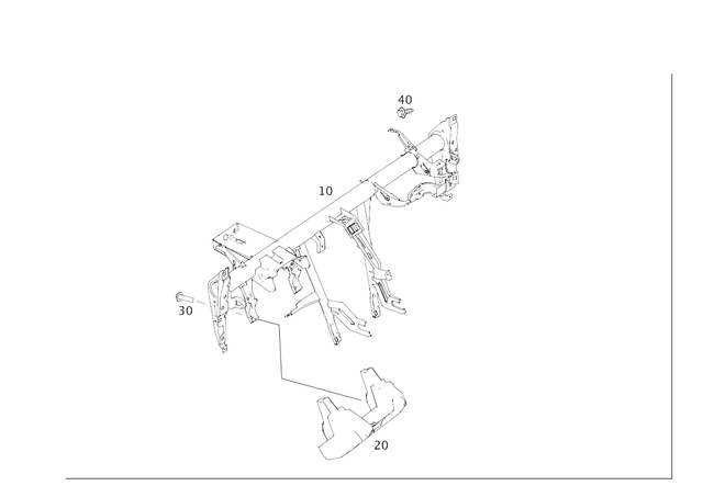 2516800355 - Cowl, Front Panel: Crossmember for Mercedes-Benz: R320, R350, R500 Image image