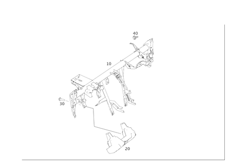 Crossmember Below Instrument Panel for 2011 Mercedes-Benz R350 #0
