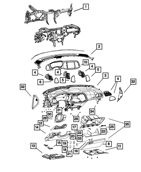 Instrument Panel for 2015 Dodge Challenger #0
