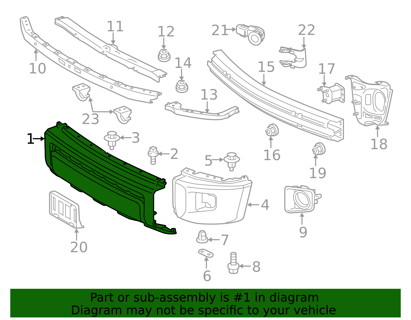 53911-0C050 - Bumper Face Bar (Front) 2014-2021 Toyota Tundra | Longo ...