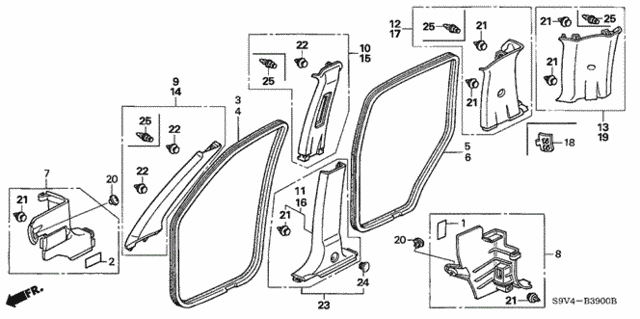 Pillar Garnish for 2005 Honda Pilot #0