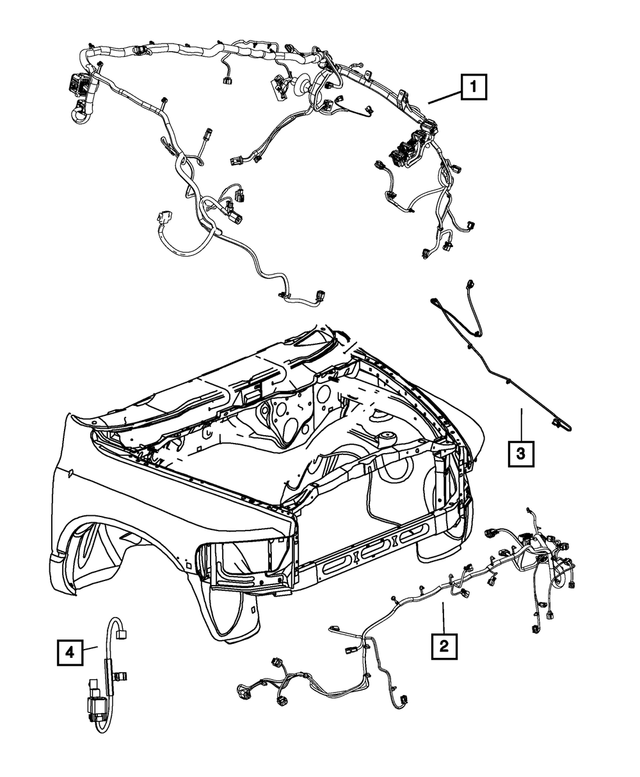 68071920AB - Electrical: Front End Module Wiring for Mopar Image