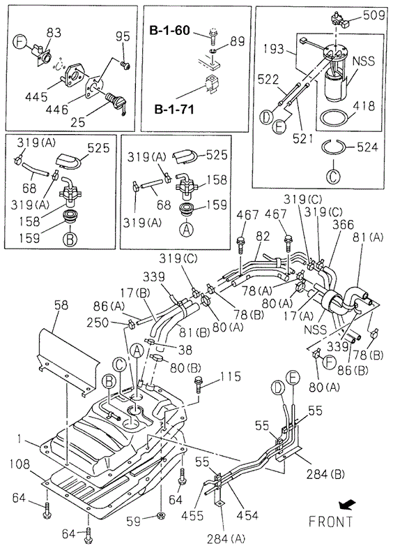 Fuel Tank - Pipe (TO:0007) for 2002 Honda Passport #0