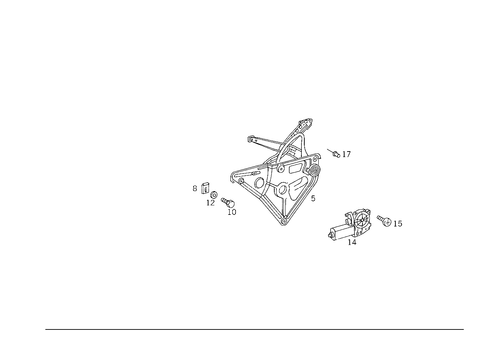 Window Regulator for 1993 Mercedes-Benz 500SEC #0