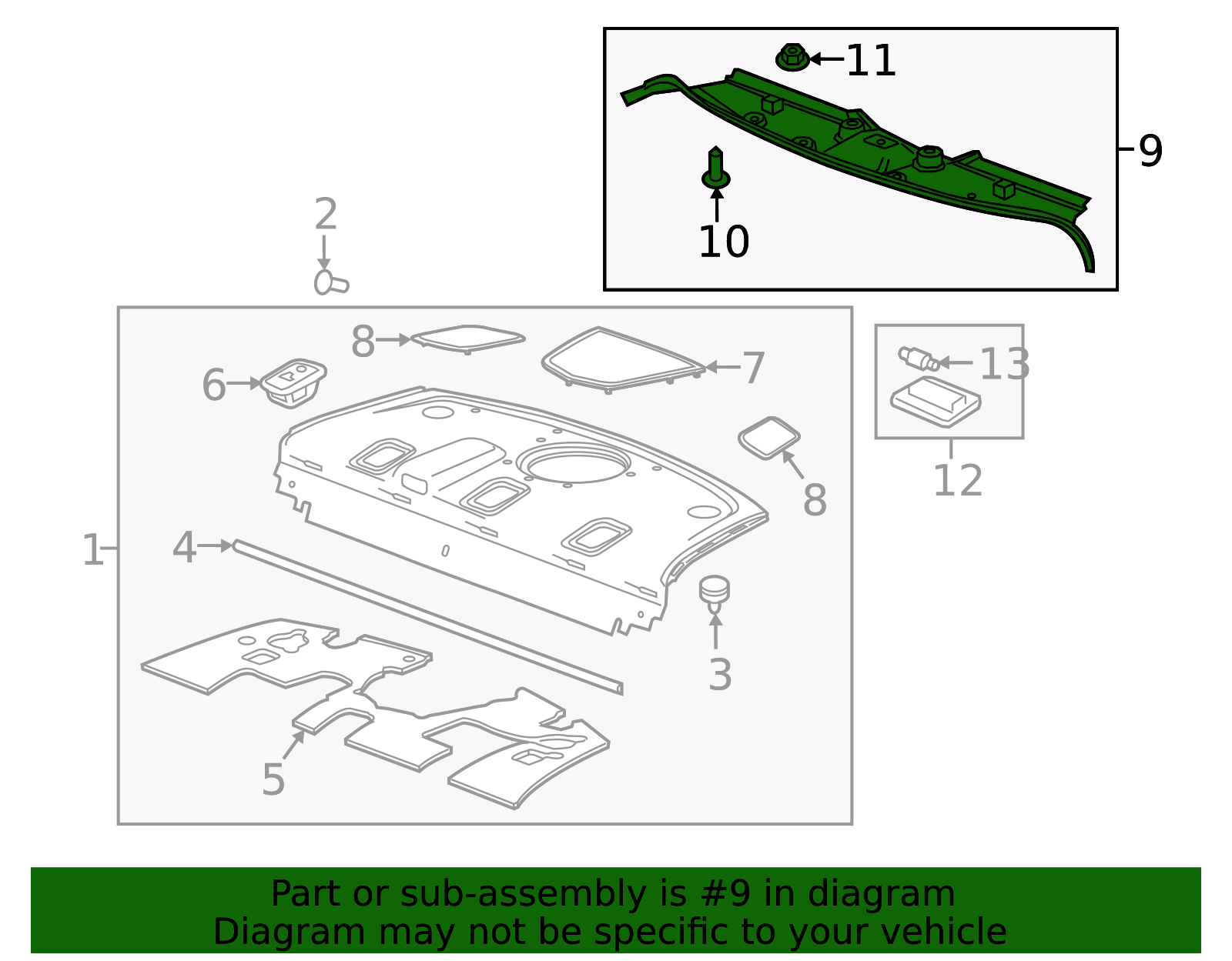 GM Package Tray Trim - Rear Interior Panel - Part #23228740 ...