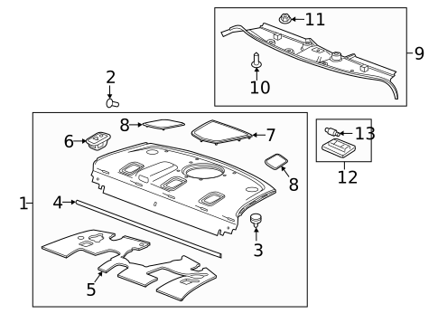 Interior Trim - Rear Body for 2015 Cadillac ATS #3