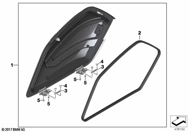 46548551326 - Frame and Mounting Parts: Case Lid, Right -  for BMW-Motorrad Image