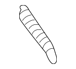 9050609055 - Body: Latch Spring for Scion: tC, xA, xB | Toyota: 4Runner, Camry, Celica, Corolla, Crown, Crown Signia, Echo, Highlander, Matrix, Prius, Sequoia, Sienna, Solara, T100, Tacoma, Tundra, Venza, Yaris Image