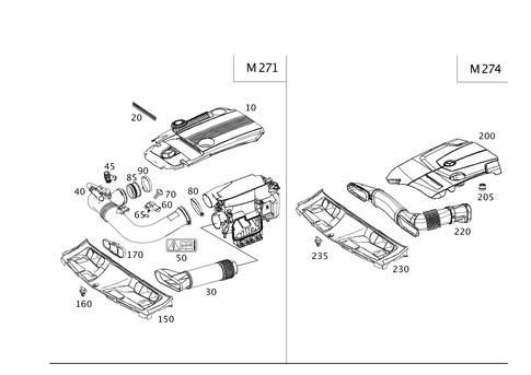 Gasoline Vehicle Air Intake for 2012 Mercedes-Benz C250 #0