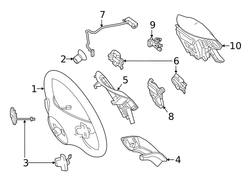 Steering Wheel & Trim for 2019 Mercedes-Benz SLC43 AMG #0